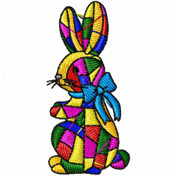 Rabbits Embroidery Design 6